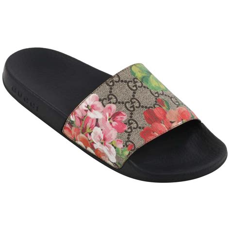 gucci mens floral shoes|gucci slides with flowers.